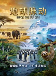 纪录片《地球脉动》自然风光野生动物海报